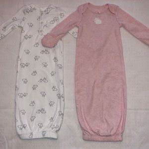 Carter's NB Baby Girls' Sleeper Gown Set